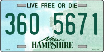 NH license plate 3605671