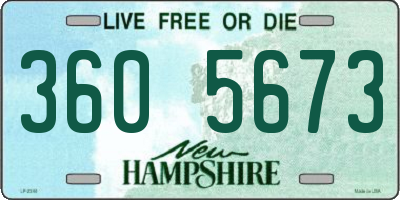 NH license plate 3605673