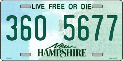 NH license plate 3605677