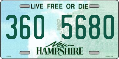 NH license plate 3605680
