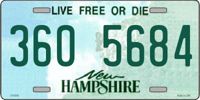 NH license plate 3605684