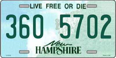 NH license plate 3605702