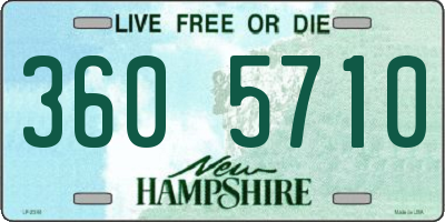 NH license plate 3605710