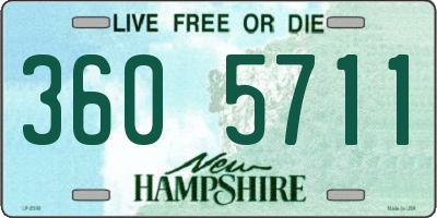 NH license plate 3605711