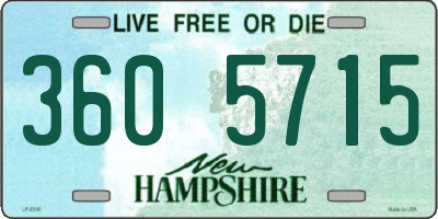 NH license plate 3605715