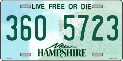 NH license plate 3605723