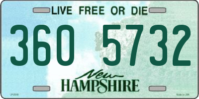 NH license plate 3605732