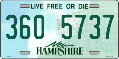 NH license plate 3605737