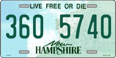 NH license plate 3605740