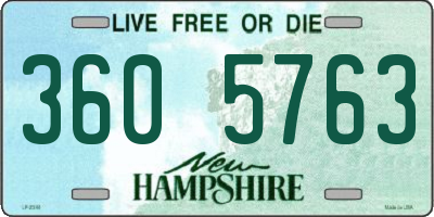 NH license plate 3605763