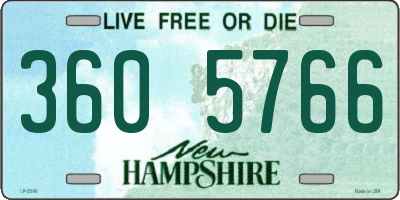 NH license plate 3605766