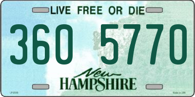 NH license plate 3605770