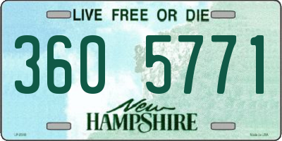 NH license plate 3605771