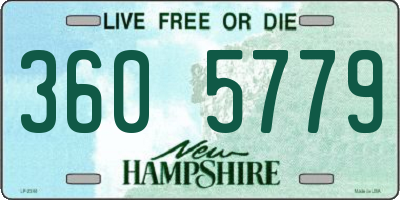 NH license plate 3605779