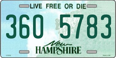 NH license plate 3605783