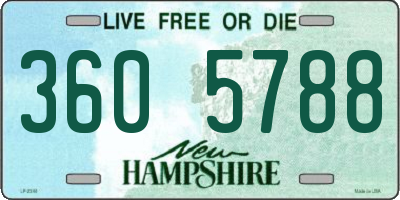 NH license plate 3605788