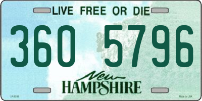 NH license plate 3605796