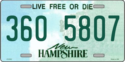 NH license plate 3605807