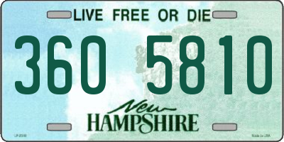 NH license plate 3605810