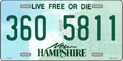NH license plate 3605811