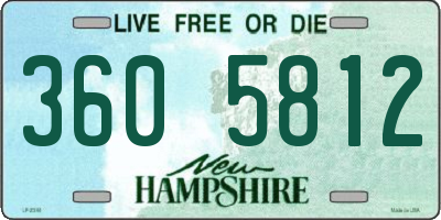 NH license plate 3605812