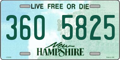 NH license plate 3605825