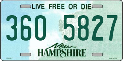 NH license plate 3605827