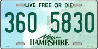 NH license plate 3605830