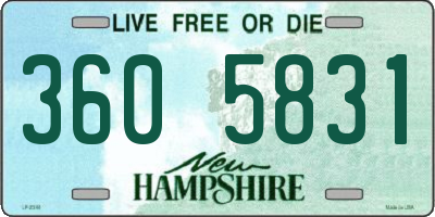 NH license plate 3605831