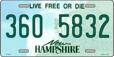 NH license plate 3605832