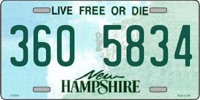 NH license plate 3605834