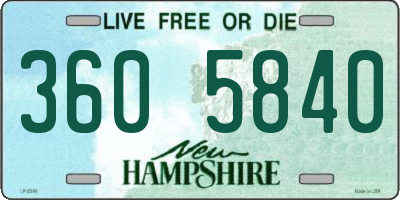 NH license plate 3605840