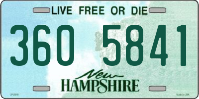 NH license plate 3605841