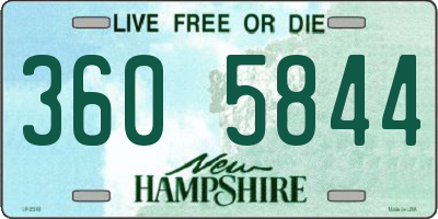NH license plate 3605844