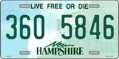 NH license plate 3605846