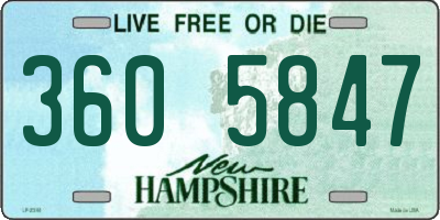 NH license plate 3605847