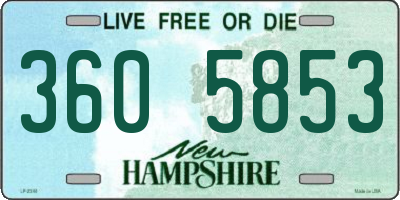 NH license plate 3605853