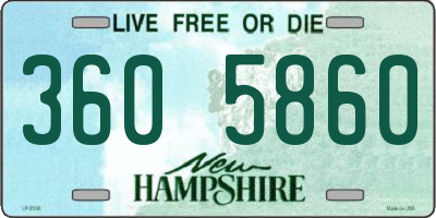 NH license plate 3605860