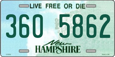 NH license plate 3605862