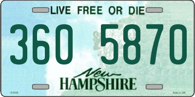 NH license plate 3605870