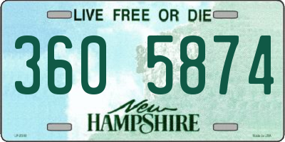 NH license plate 3605874