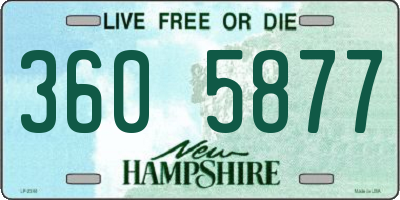 NH license plate 3605877