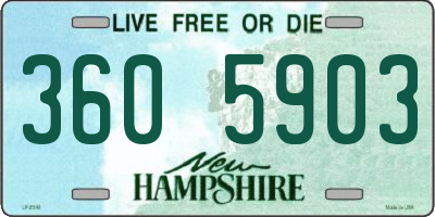NH license plate 3605903