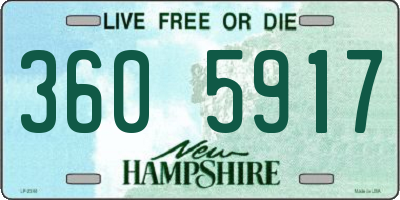 NH license plate 3605917