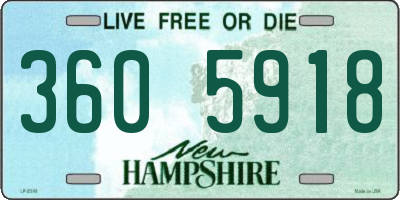 NH license plate 3605918