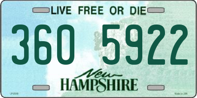 NH license plate 3605922