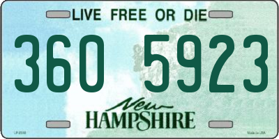 NH license plate 3605923