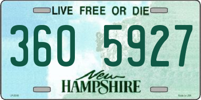 NH license plate 3605927