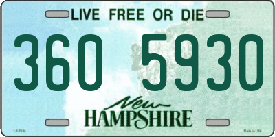 NH license plate 3605930
