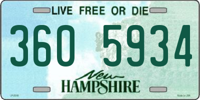 NH license plate 3605934